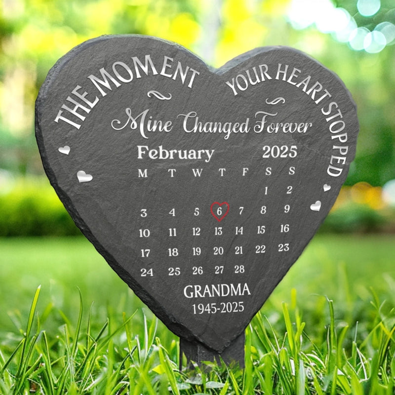 Custom Garden Stone Stake - Personalized Memorial Sympathy Gifts For Loss Of Mom, Dad - Carried In My Soul