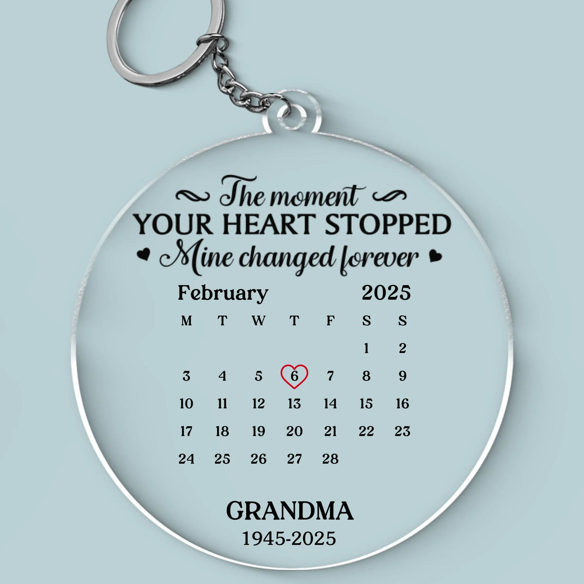 Custom Shaped Acrylic Keychain - Personalized Memorial Sympathy Gifts For Loss Of Mom, Dad - A Piece Of You Stays