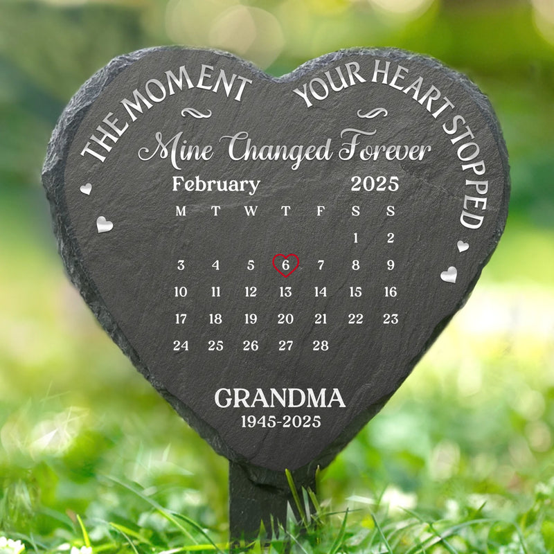 Custom Garden Stone Stake - Personalized Memorial Sympathy Gifts For Loss Of Mom, Dad - Carried In My Soul