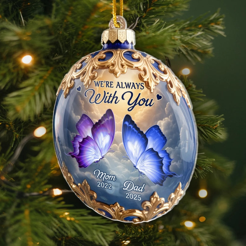 Custom Acrylic Ornament - Personalized Christmas Memorial Sympathy Gifts For Loss Of Mom, Dad - Treasured Beyond Time