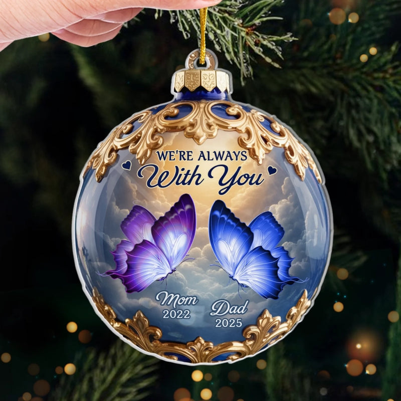 Custom Acrylic Ornament - Personalized Christmas Memorial Sympathy Gifts For Loss Of Mom, Dad - Treasured Beyond Time