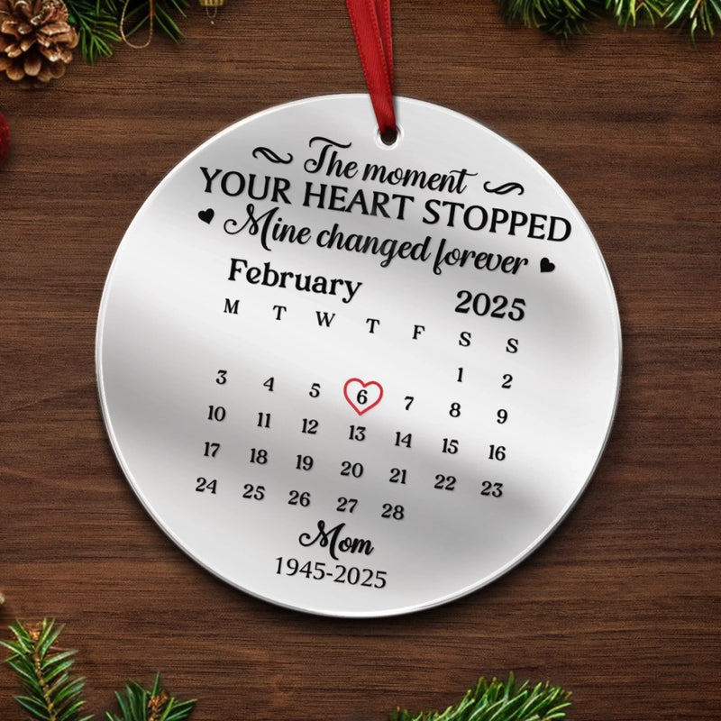 Custom Mirrored Acrylic Ornament - Personalized Memorial Sympathy Gifts For Loss Of Mom, Dad - Your Presence Still Glows
