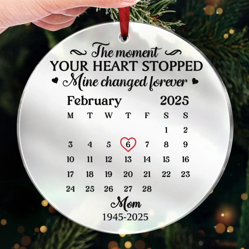 Custom Mirrored Acrylic Ornament - Personalized Memorial Sympathy Gifts For Loss Of Mom, Dad - Your Presence Still Glows