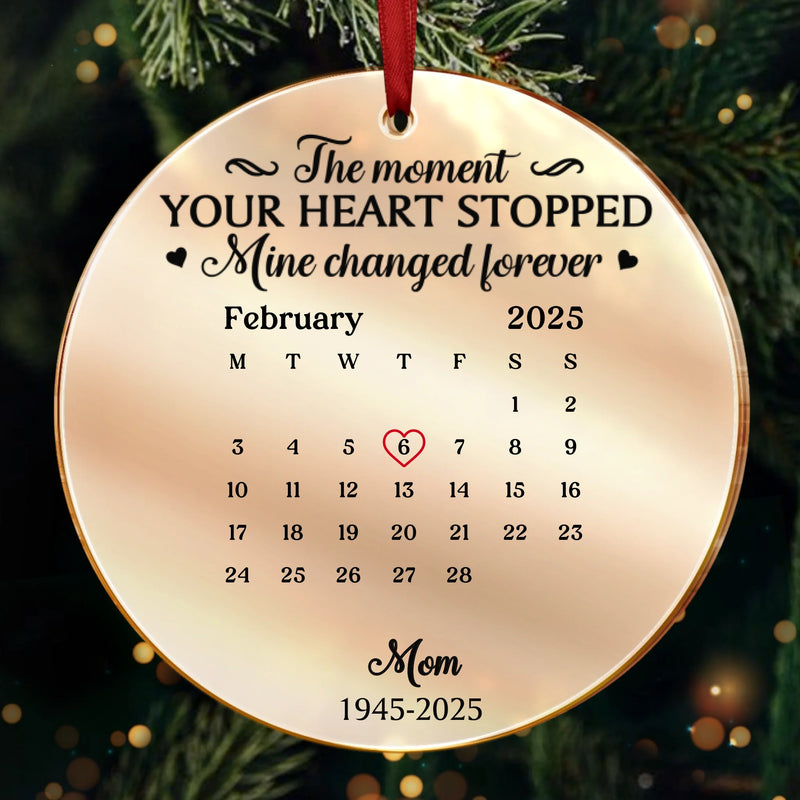 Custom Mirrored Acrylic Ornament - Personalized Memorial Sympathy Gifts For Loss Of Mom, Dad - Your Presence Still Glows