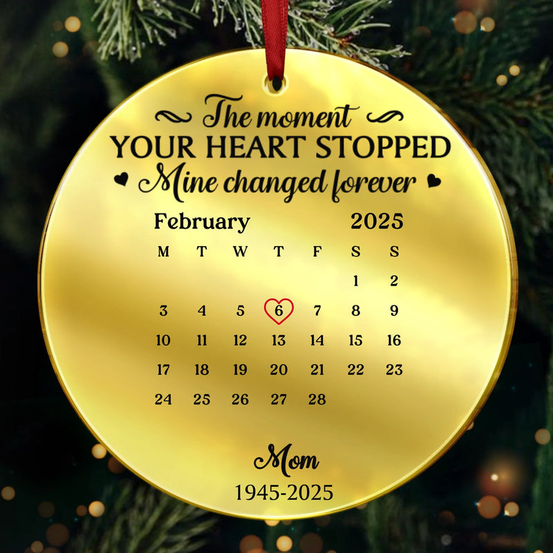 Custom Mirrored Acrylic Ornament - Personalized Memorial Sympathy Gifts For Loss Of Mom, Dad - Your Presence Still Glows