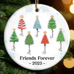 Custom Name Christmas Friends Gifts - Personalized Ceramic Ornament
