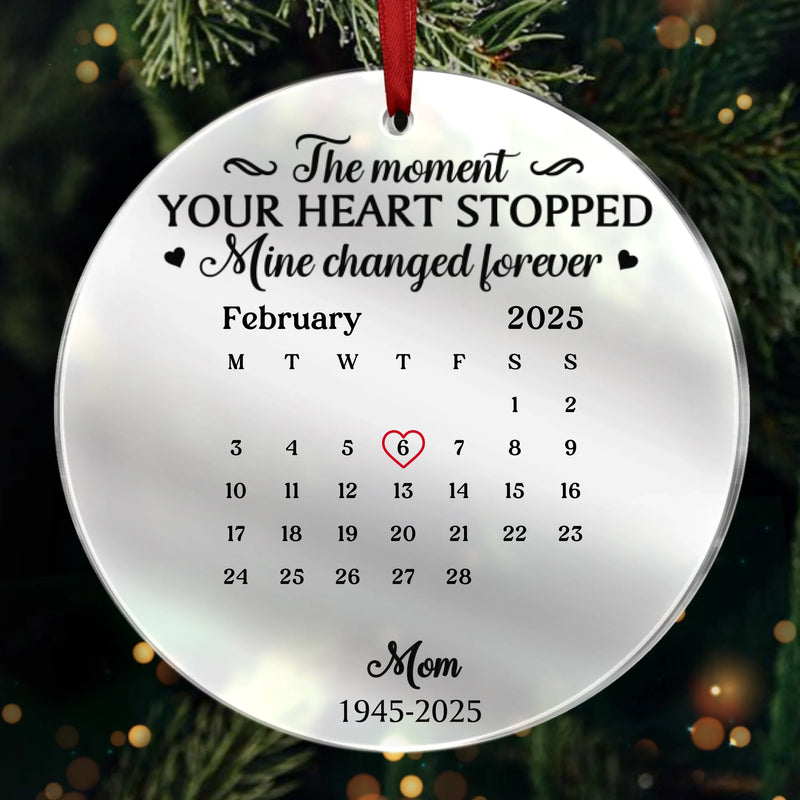 Custom Mirrored Acrylic Ornament - Personalized Memorial Sympathy Gifts For Loss Of Mom, Dad - Your Presence Still Glows
