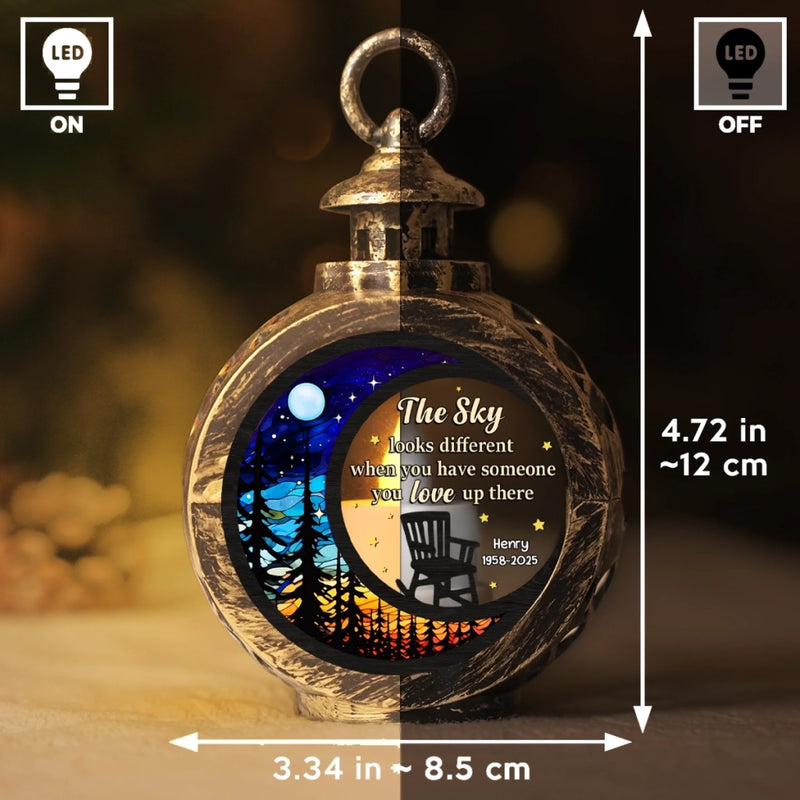 Custom Starry Night Candlelight Lantern Ornament - Personalized Memorial Sympathy Gifts For Loss Of Mom, Dad - Stars Shine For You