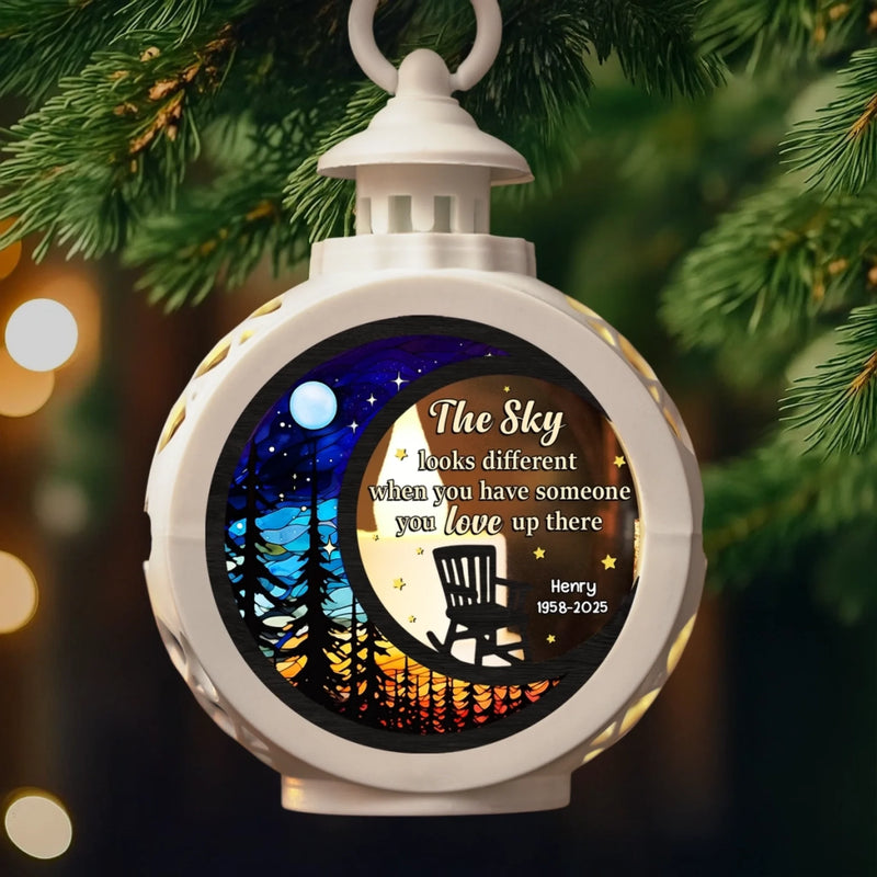 Custom Starry Night Candlelight Lantern Ornament - Personalized Memorial Sympathy Gifts For Loss Of Mom, Dad - Stars Shine For You