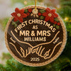 Custom Crochet Acrylic Ornament - Personalized Anniversary Christmas Wedding Gifts For Husband And Wife, Him And Her -  From I Do To Merry