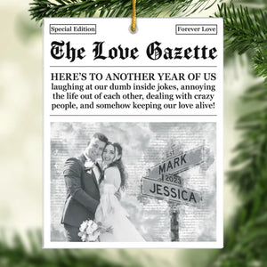 Custom Photo Acrylic Ornament - Personalized Anniversary Christmas Wedding Gifts For Husband And Wife, Him And Her - Daily Dose Of Us
