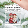 Custom Acrylic Ornament - Personalized Anniversary Christmas Wedding Gifts For Husband And Wife, Him And Her - Love In Bold Letters