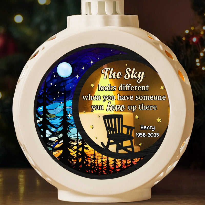 Custom Starry Night Candlelight Lantern Ornament - Personalized Memorial Sympathy Gifts For Loss Of Mom, Dad - Stars Shine For You