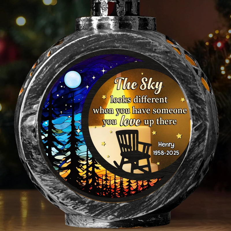 Custom Starry Night Candlelight Lantern Ornament - Personalized Memorial Sympathy Gifts For Loss Of Mom, Dad - Stars Shine For You