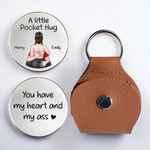 Custom Pocket Hug - Personalized Anniversary Wedding Gifts For Husband And Wife, Him And Her - A Hug For You