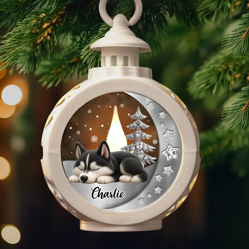 Custom Candlelight Lantern Ornament - Personalized Pet Christmas Memorial Sympathy Gifts For Dogs - Always Loved Beyond The Paw Prints