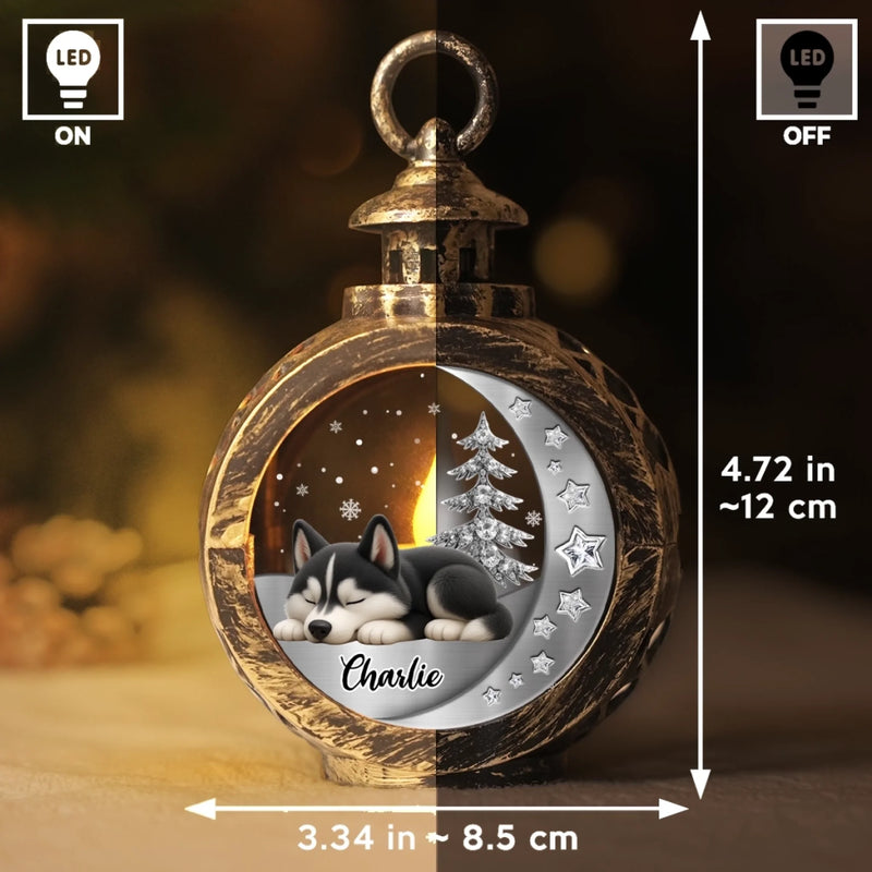 Custom Candlelight Lantern Ornament - Personalized Pet Christmas Memorial Sympathy Gifts For Dogs - Always Loved Beyond The Paw Prints