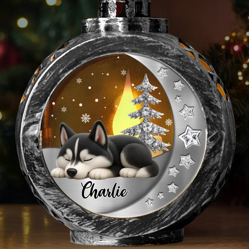 Custom Candlelight Lantern Ornament - Personalized Pet Christmas Memorial Sympathy Gifts For Dogs - Always Loved Beyond The Paw Prints