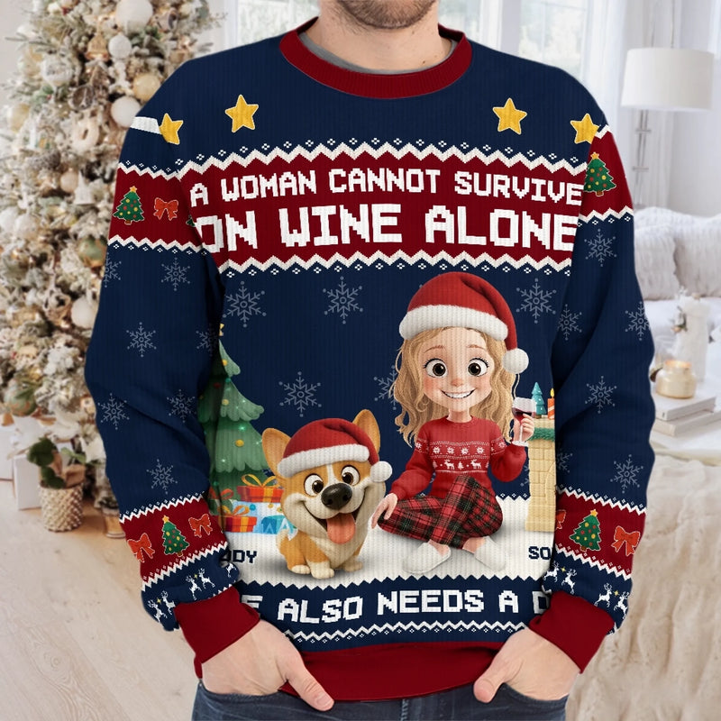 Custom Unisex Ugly Sweatshirt - Personalized  Christmas Birthday Gifts For Dog Lovers, Dog Dad And Mom - Santa’s Real Favorite