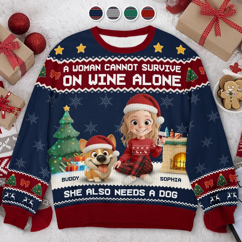 Custom Unisex Ugly Sweatshirt - Personalized  Christmas Birthday Gifts For Dog Lovers, Dog Dad And Mom - Santa’s Real Favorite