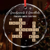 Custom Scrabble Circle Glass Ornament - Personalized Christmas Birthday Gifts For Grandpa, Grandma - Family Joy Shines Here