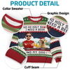 Custom Unisex Ugly Sweatshirt - Personalized  Christmas Birthday Gifts For Dog Lovers, Dog Dad And Mom - Dear Santa, Just Bring Beer