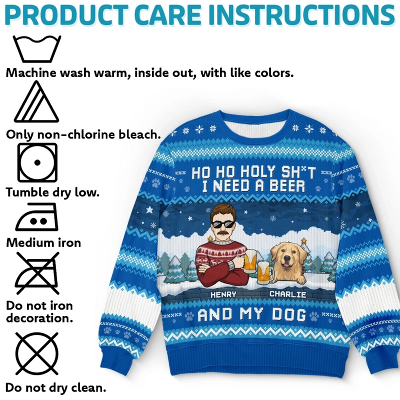 Custom Unisex Ugly Sweatshirt - Personalized  Christmas Birthday Gifts For Dog Lovers, Dog Dad And Mom - Jingle All The Paws