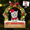 Custom Photo Acrylic Ornament - Personalized Pet Christmas Memorial Sympathy Gifts For Dogs, Cats - Forever In Our Hearts, Our Faithful Friend