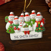 Custom Snowman Family Acrylic Ornament - Personalized Christmas Birthday Gifts For Mom, Dad, Brother, Sister, Kids - Winter Fun Begins Here