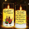 Custom LED Candle Light - Personalized Christmas Best Friend Birthday Gifts For Women, Besties, Sisters, BFF - Side By Side Through Every Season