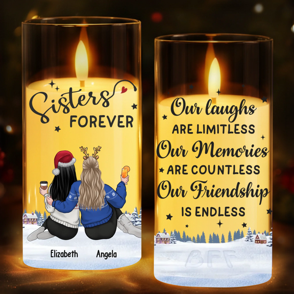 PERSONZ WONDERFUL MEMORIES LIGHT Custom LED Candle Light - Personalized Christmas Best Friend