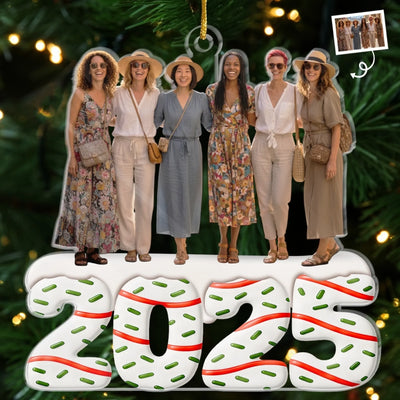 Custom Photo Acrylic Ornament - Personalized Best Friend Christmas Birthday Gifts For Women, Besties, Sisters, BFF - Best Friends, Best Year