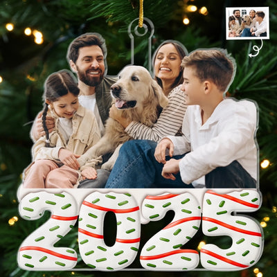 Custom Photo Acrylic Ornament - Personalized Christmas Birthday Gifts For Family, Dog Cat Lovers - Our Golden Moments