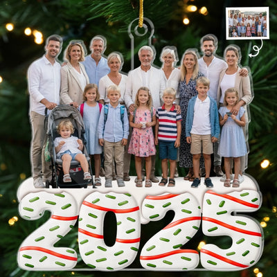 Custom Photo Acrylic Ornament - Personalized Christmas Birthday Gifts For Mom, Dad, Brother, Sister, Kids - Generations Of Love