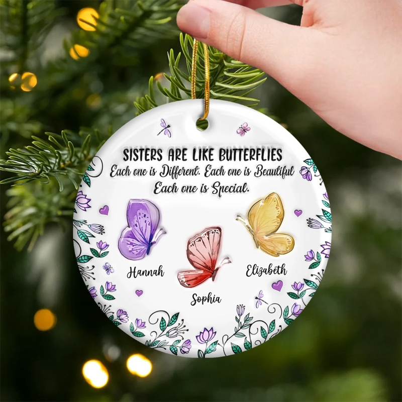 Custom Ceramic Ornament - Personalized Best Friend Christmas Birthday Gifts For Women, Besties, Sisters, BFF - Unbreakable Us