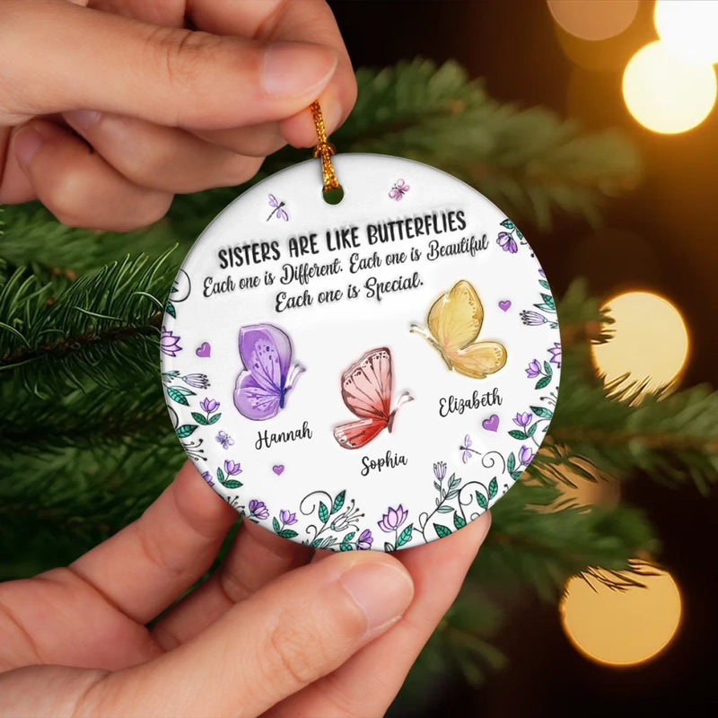 Custom Ceramic Ornament - Personalized Best Friend Christmas Birthday Gifts For Women, Besties, Sisters, BFF - Unbreakable Us