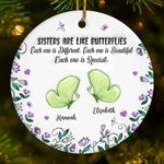 Custom Ceramic Ornament - Personalized Best Friend Christmas Birthday Gifts For Women, Besties, Sisters, BFF - Unbreakable Us