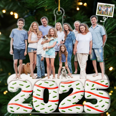 Custom Photo Acrylic Ornament - Personalized  Christmas Birthday Gifts For Family, Dog Cat Lovers - Forever Together, Forever Love
