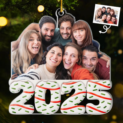 Custom Photo Acrylic Ornament - Personalized  Best Friend Christmas Birthday Gifts For Coworker, Work Bestie, Best Friends, Family - Best Time With Best People