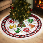 Custom Tree Skirt - Personalized Christmas Birthday Gifts For Mom, Dad, Brother, Sister, Kids - Love Grows Beneath This Tree