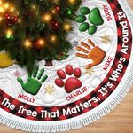 Custom Tree Skirt - Personalized Christmas Birthday Gifts For Mom, Dad, Brother, Sister, Kids - Love Grows Beneath This Tree