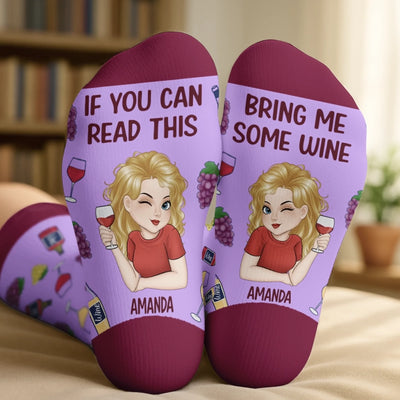 Custom Crew Socks - Personalized Birthday Gifts For Besties, Sisters, BFF, Family, Yourself - Happy Feet Happy Heart