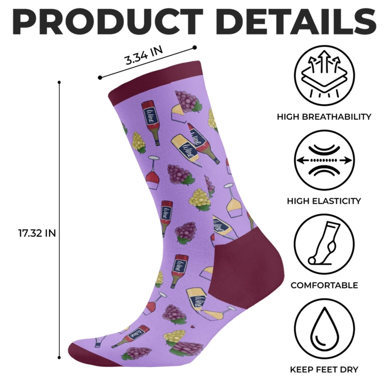 Custom Crew Socks - Personalized Birthday Gifts For Besties, Sisters, BFF, Family, Yourself - Happy Feet Happy Heart