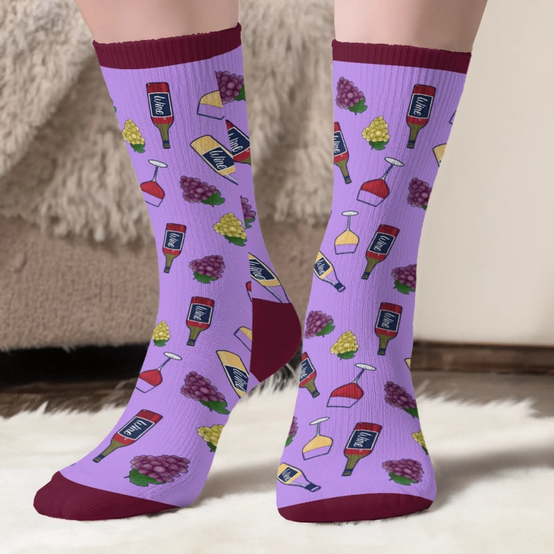 Custom Crew Socks - Personalized Birthday Gifts For Besties, Sisters, BFF, Family, Yourself - Happy Feet Happy Heart