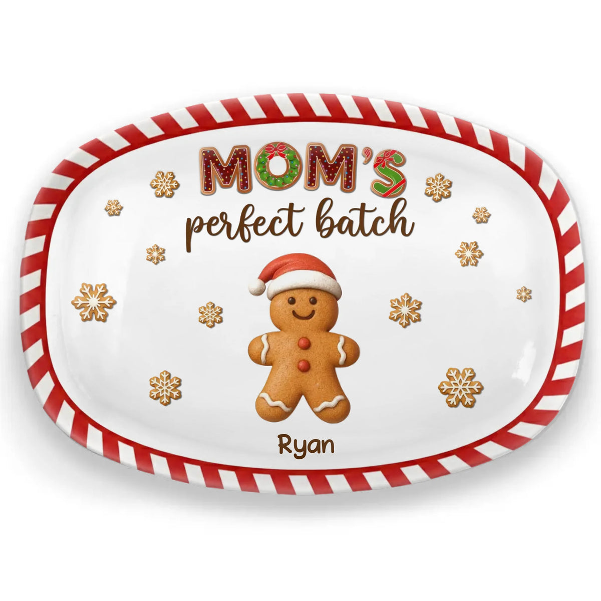 Custom Platter - Personalized Christmas Birthday Gifts For Mom, Grandma - A Recipe Of Love