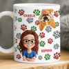 Custom Mug - Personalized Birthday Gifts For Gifts For Dog Lovers, Dog Dad And Mom - More Dogs Less Worries