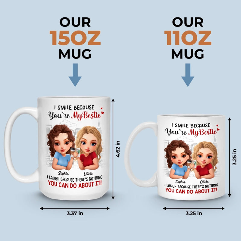 Custom Mug - Personalized Best Friend Birthday Gifts For Women, Besties, Sisters, BFF - Too Much Fun To Handle