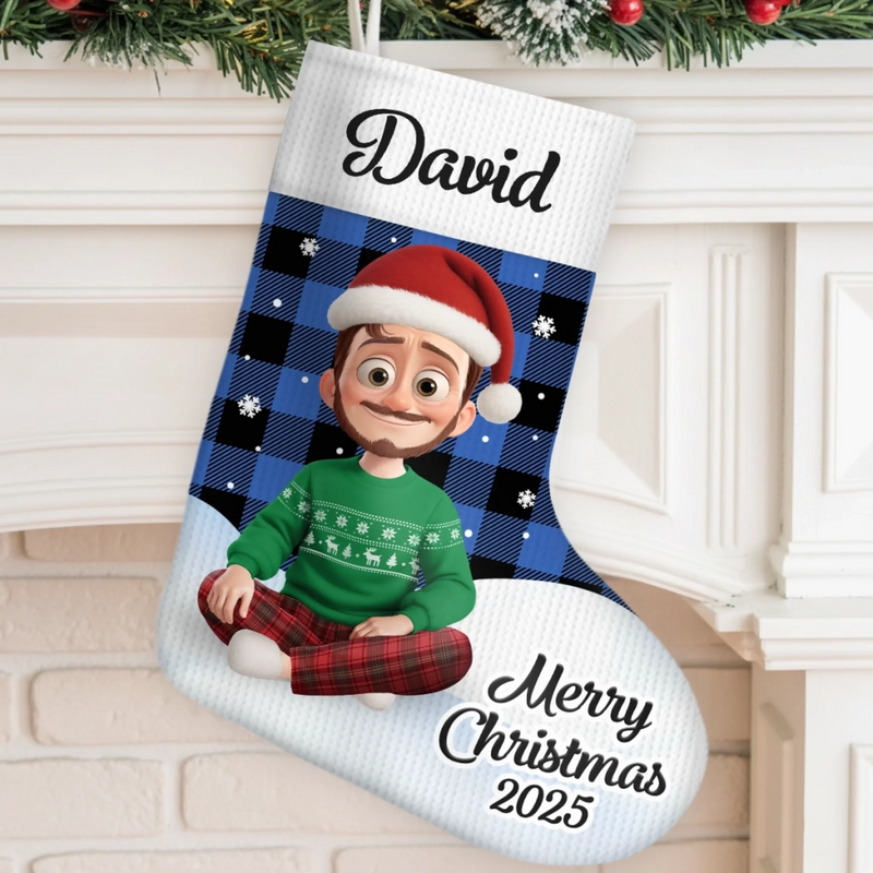 Custom Christmas Stocking - Personalized Christmas Birthday Gifts For Family, Dog Cat Lovers - Santa’s Favorites, All Lined Up