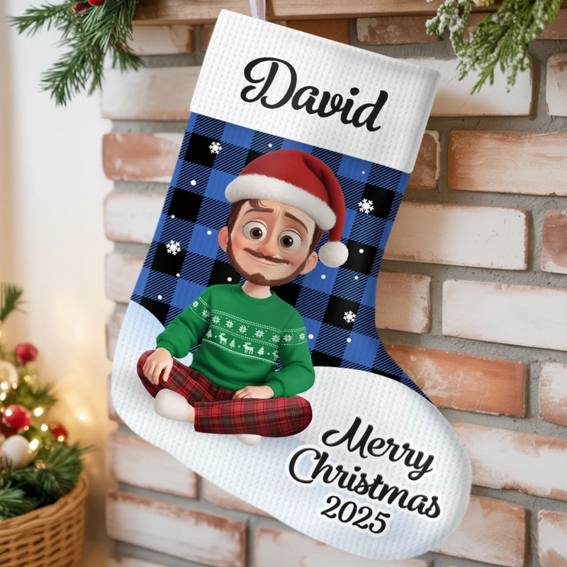 Custom Christmas Stocking - Personalized Christmas Birthday Gifts For Family, Dog Cat Lovers - Santa’s Favorites, All Lined Up