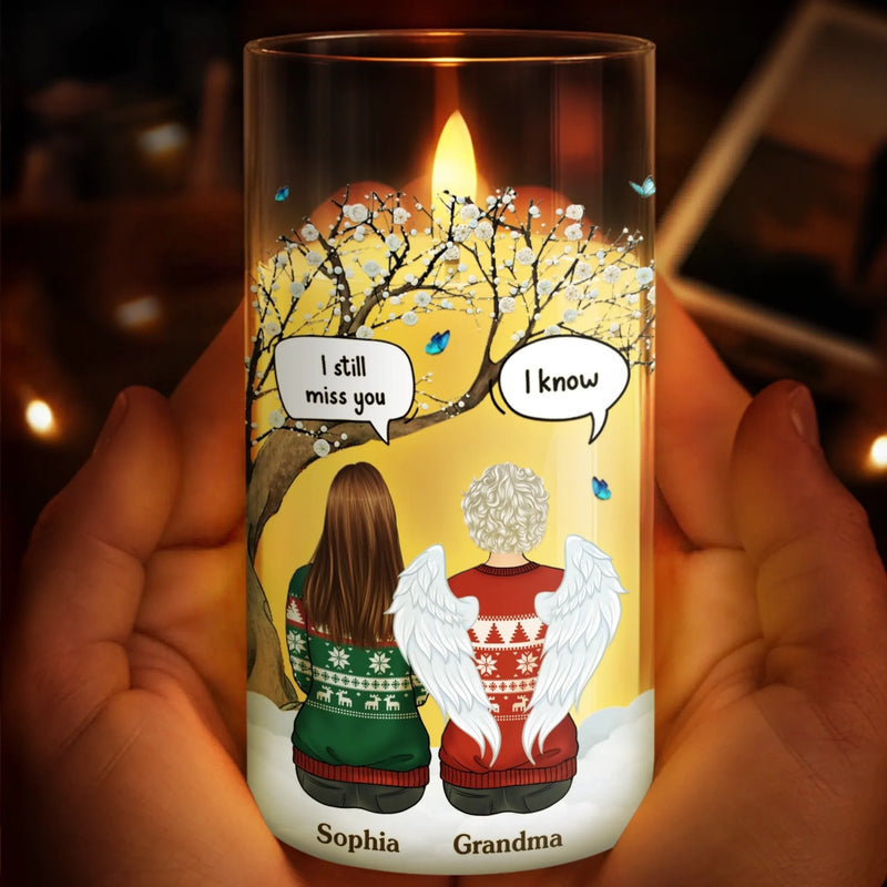 Custom LED Candle Light - Personalized Christmas Memorial Sympathy Gifts For Loss Of Mom, Dad - Your Light Still Guides Us